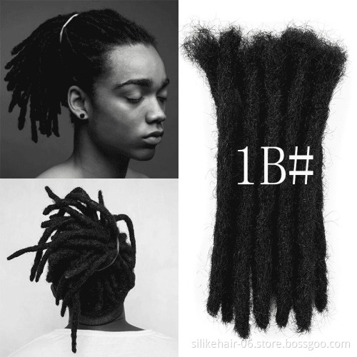Women Men Fashion Hip-Hop Reggae Black Brown Crochet Braiding Hair 10 Strands Handmade Dreadlocks Synthetic Hair Extensions
